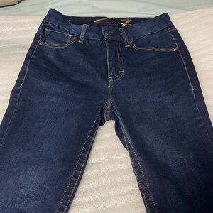 Seven 7 Jeans - Tumyless High Rise Slim Boot, Size 4 Dark Blue Wash